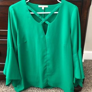 Green Flow-y Blouse
